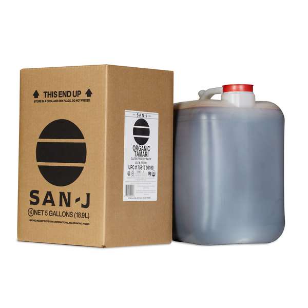 San-J International San-J International Inc. Organic Tamari Soy Sauce Drum 5 gal. 075810001608